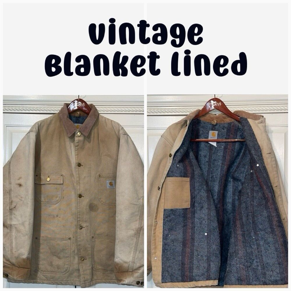 Carhartt Jacket Men XL Distressed Stained Sick Skater Raver Grunge‎ Work